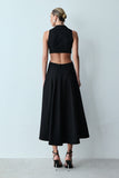 VESTIDO MIDI BOTOES FRONTAL ABERTURA COSTAS E GOLA COLEÇÃO VERÃO 26
