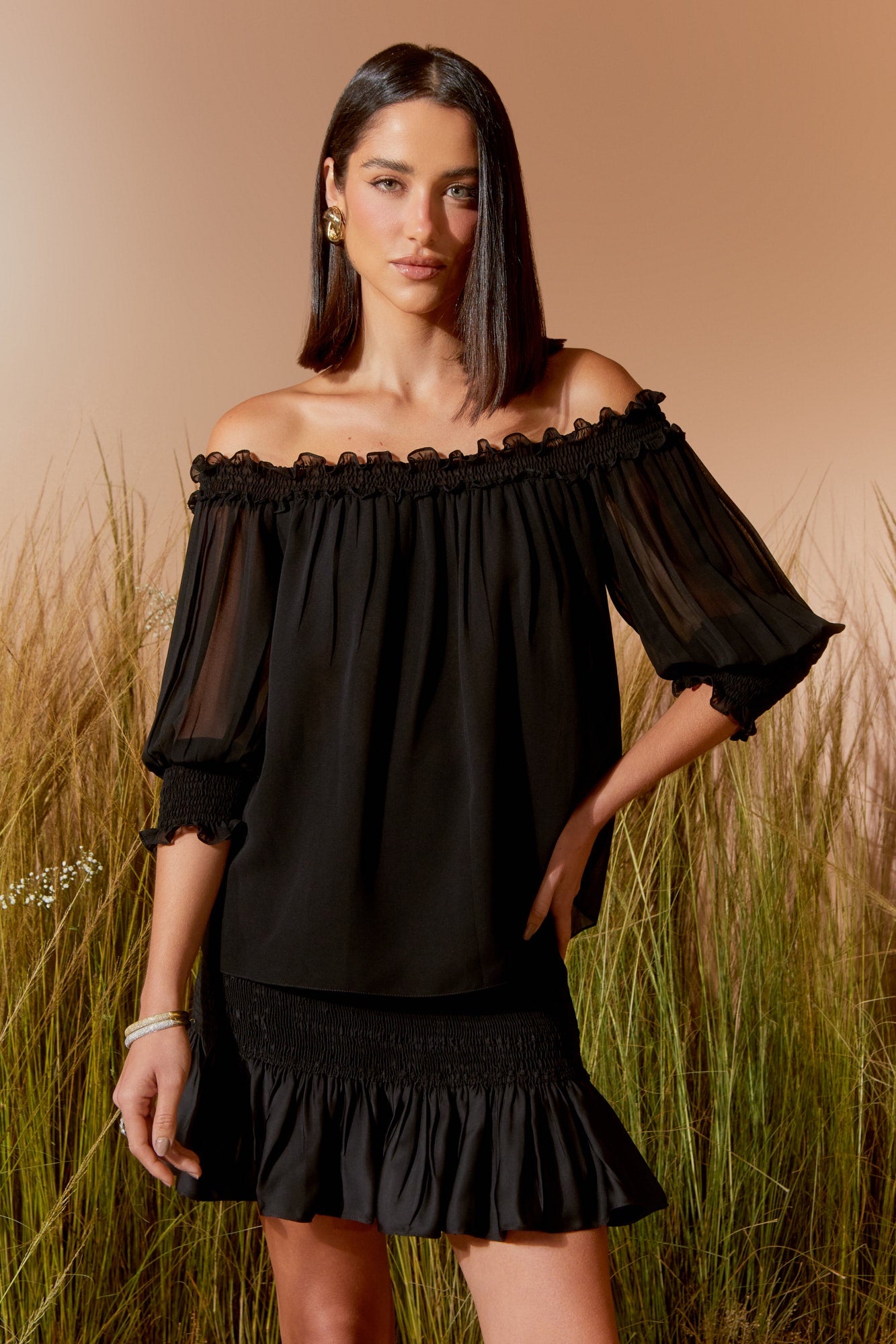 BLUSA OMBRO A OMBRO LASTEX COLEÇÃO VERÃO 26