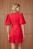 VESTIDO CURTO ANNELISE SAIA TRANSPASSADA COLEÇÃO INVERNO 25