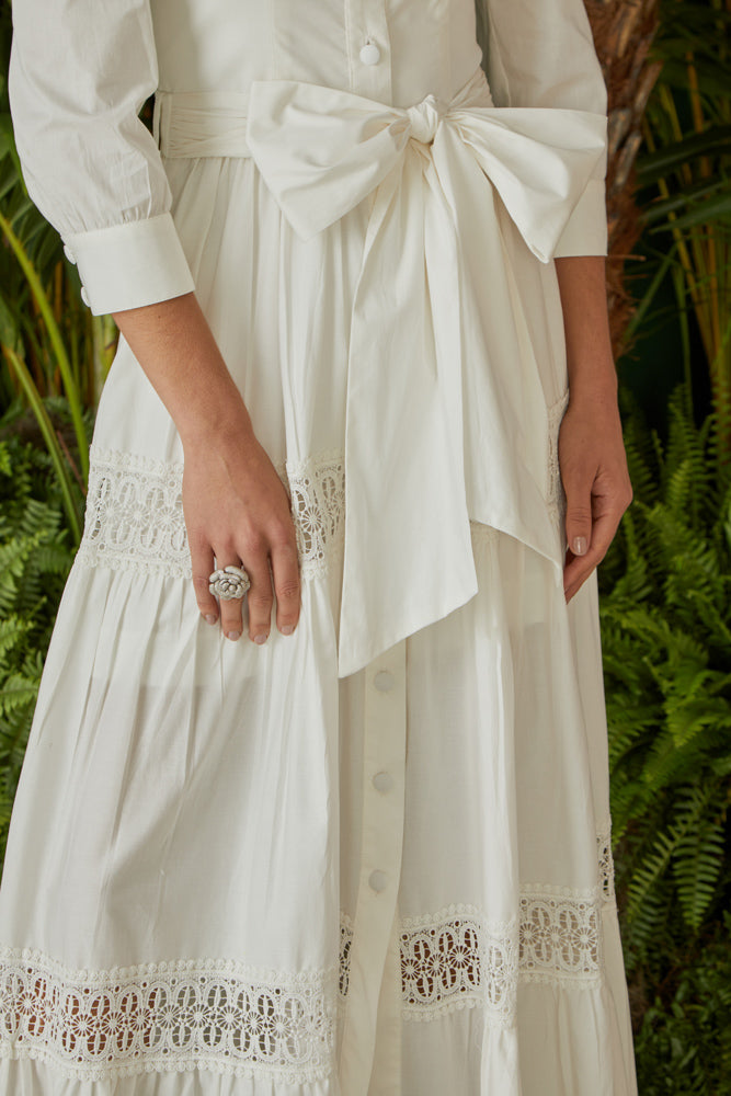 VESTIDO LONGO ENTREMEIOS RENDA COLEÇÃO VERÃO 24