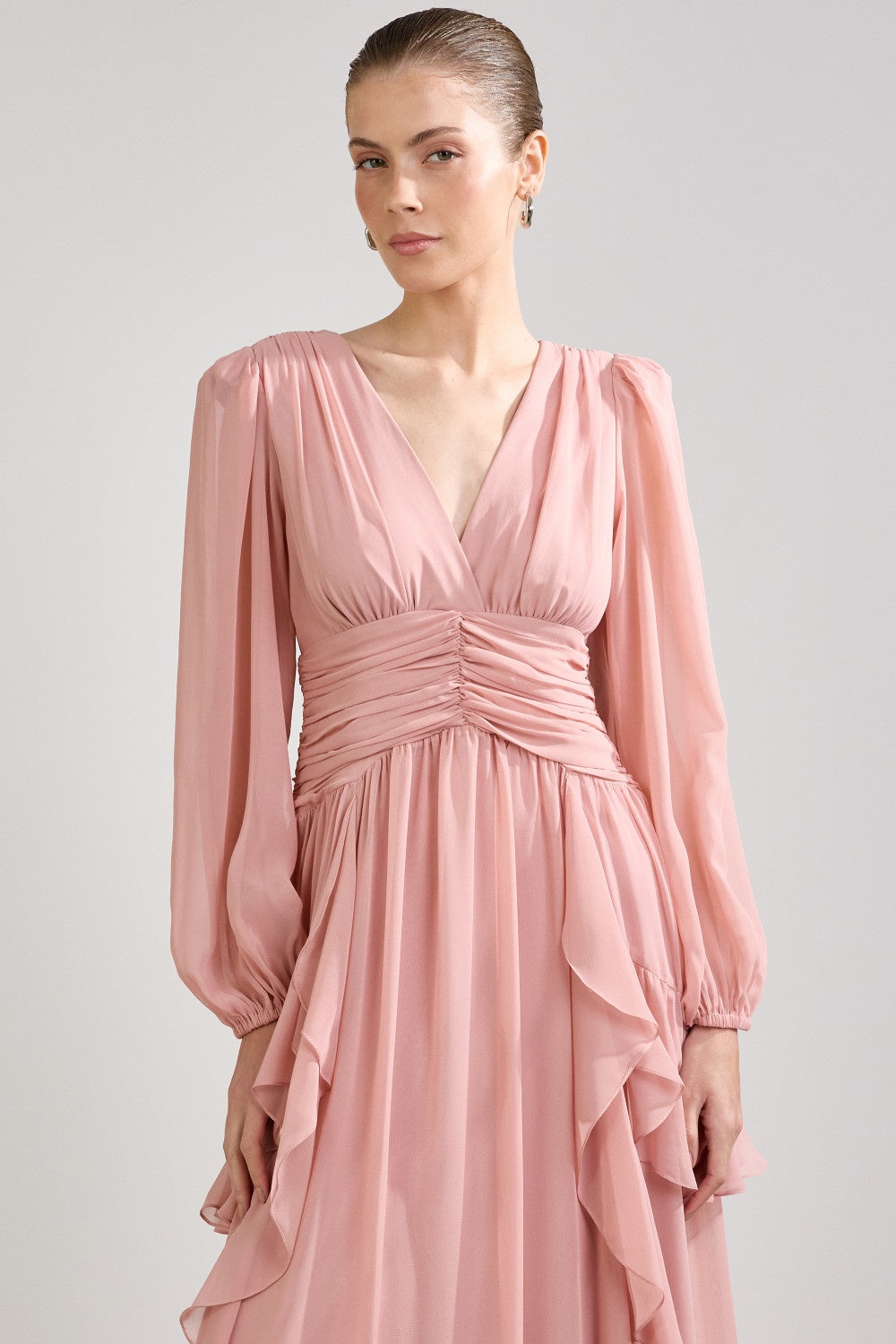 VESTIDO DRAPEADO HARMONY COLEÇÃO VERÃO 26