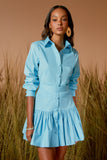 VESTIDO CHEMISE CURTO PREGAS COLEÇÃO VERÃO 26