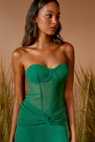 VESTIDO LONGO CORSELET DETALHE NA CINTURA COLEÇÃO VERÃO 26