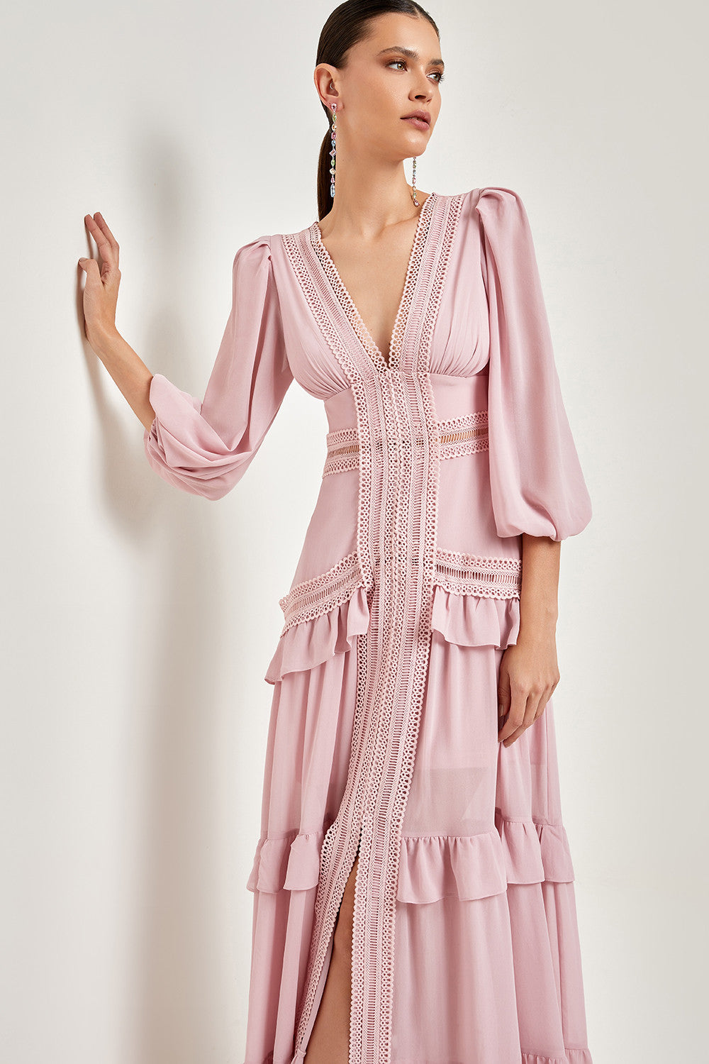 VESTIDO LONGO FENDA CLARA COLEÇÃO VERÃO 24