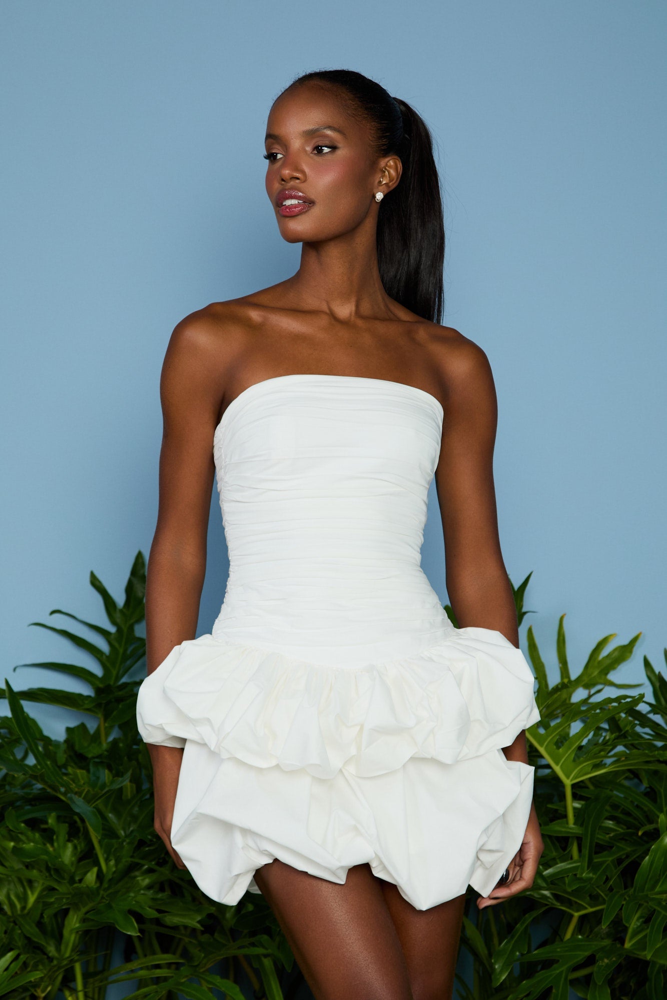VESTIDO CURTO VANESSA BALONE DUPLO COLEÇÃO VERÃO 26
