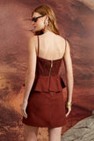 VESTIDO CURTO BABADO BASQUE COLEÇÃO ALTO VERÃO 26