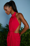 VESTIDO LONGO SOPHIA GOLA ALTA COLEÇÃO VERÃO 26