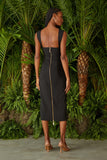 VESTIDO MIDI REGULADOR METAL COSTAS COLEÇÃO VERÃO 24