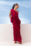 VESTIDO LONGO BABADO CAMADAS LAÇO COLEÇÃO VERÃO 27