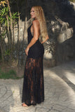 VESTIDO MIDI FRENTE UNIICA DECOTE PROFUNDO EM RENDA COLEÇÃO INVERNO 26