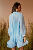 VESTIDO CURTO FRANZIDO BABADO COLEÃO VERÃO 26