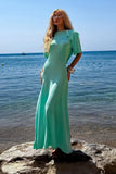 VESTIDO MIDI SOBREPOSIÇÃO DUPLA DECOTE E COSTAS COLEÇÃO VERÃO 27