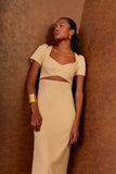 VESTIDO MIDI ABERTURA FRONTAL COLEÇÃO INVERNO 25