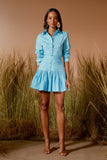 VESTIDO CHEMISE CURTO PREGAS COLEÇÃO VERÃO 26