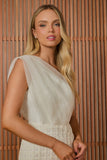 VESTIDO MIDI CHLOE UM OMBRO SÓ COLEÇÃO INVERNO 25