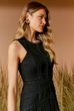VESTIDO MIDI MIX DE RENDAS COLEÇÃO VERÃO 26