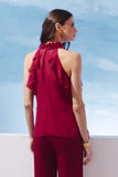 BLUSA DECOTE V BABADOS COLEÇÃO VERÃO 27