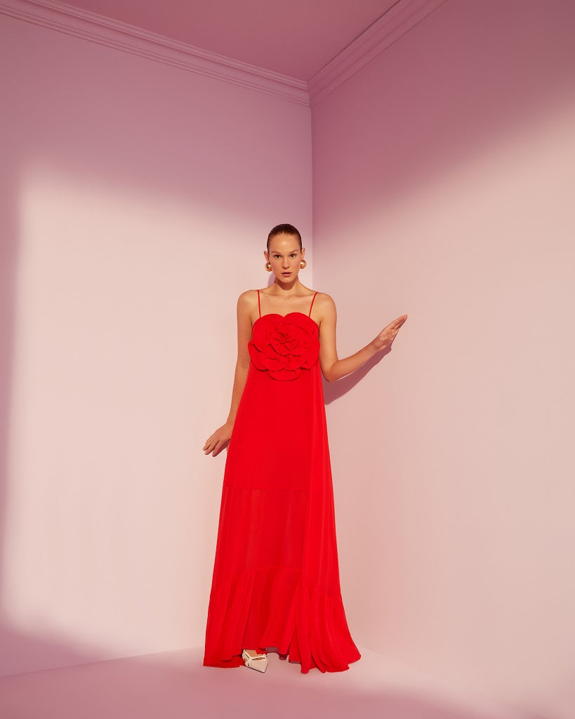 VESTIDO LONGO ROSEIRA COLEÇÃO VERÃO 24