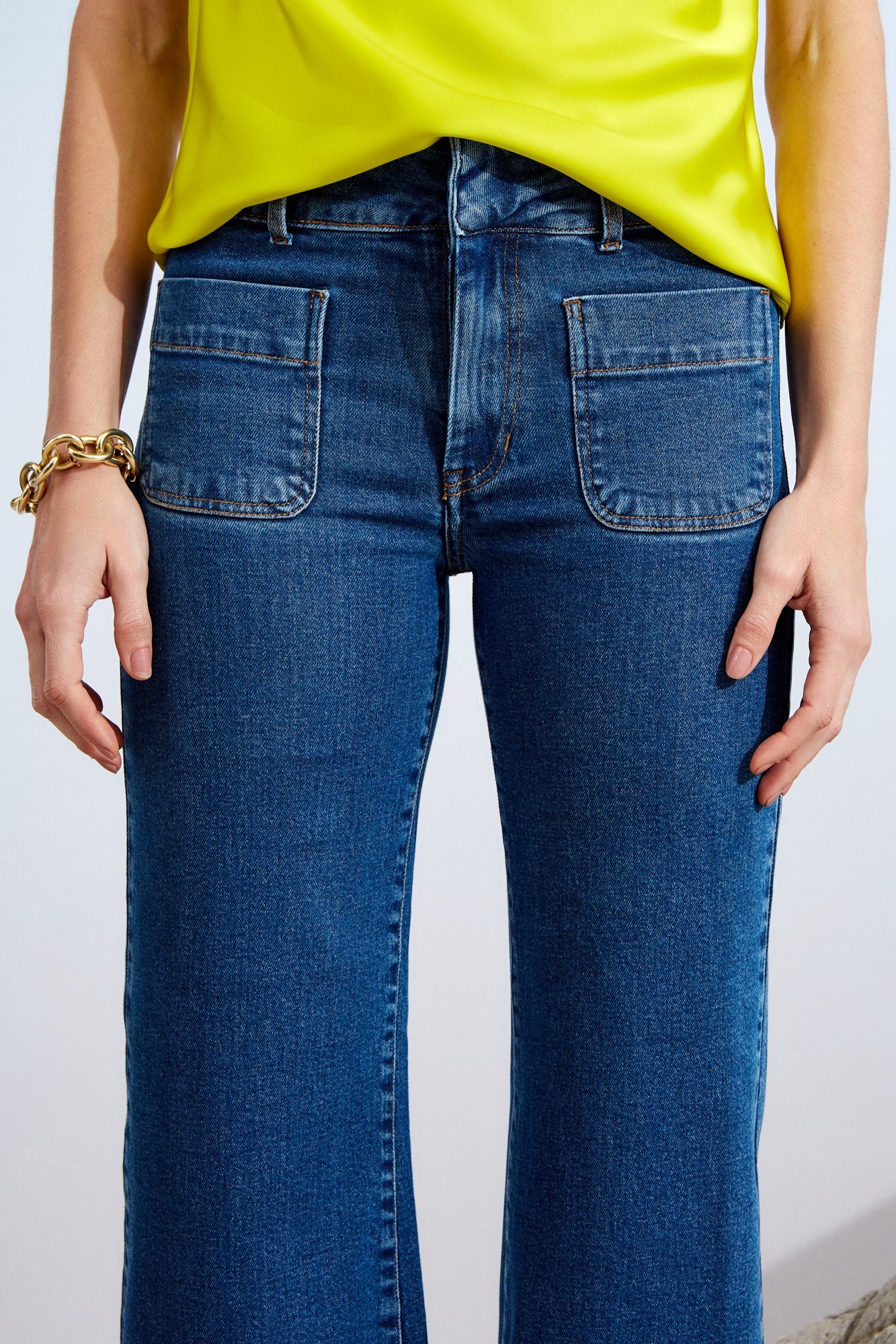 CALÇA JEANS BOLSOS FRENTE COLEÇÃO ALTO VERÃO 26