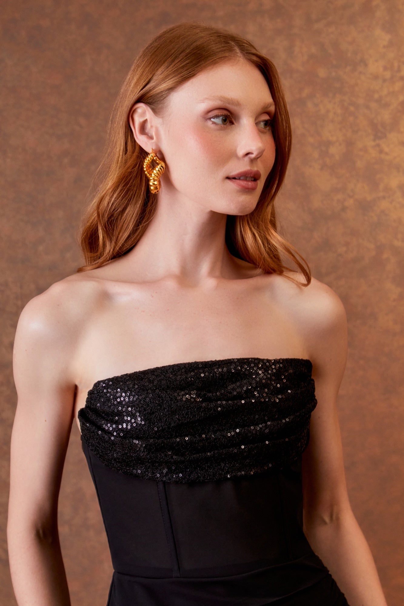VESTIDO LONGO BOJO PAETE DEGAGE COLEÇÃO INVERNO 25
