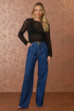 CALÇA JEANS BOLSO FACA PREGAS COLEÇÃO INVERNO 25