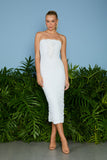 VESTIDO MIDI MIRANDA DRAPEADO COLEÇÃO VERÃO 26