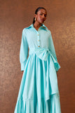 VESTIDO LONGO SAIA PREGAS COLEÇÃO INVERNO 25