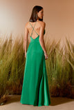 VESTIDO LONGO FENDA BABADO COLEÇÃO VERÃO 26