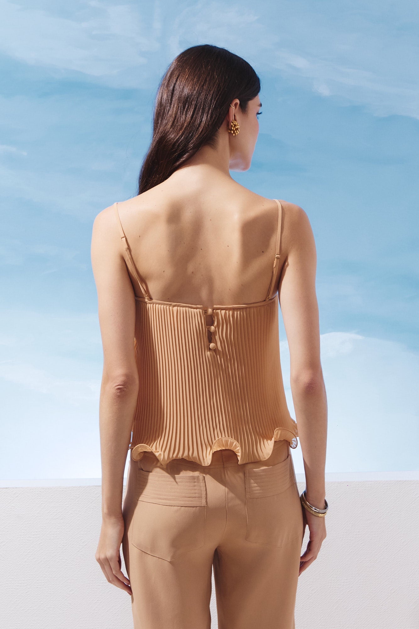 BLUSA PLISSADA ALÇA FINA COLEÇÃO VERÃO 27