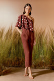 BLUSA UM OMBRO SO ESTAMPA POA COLEÇÃO VERÃO 26