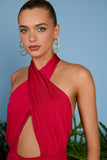 VESTIDO MIDI LUANA ABERTURA FRONTAL COLEÇÃO VERÃO 26
