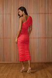 VESTIDO MIDI JADE DRAPEADO ESTAMPA PETIT COLEÇÃO INVERNO 25