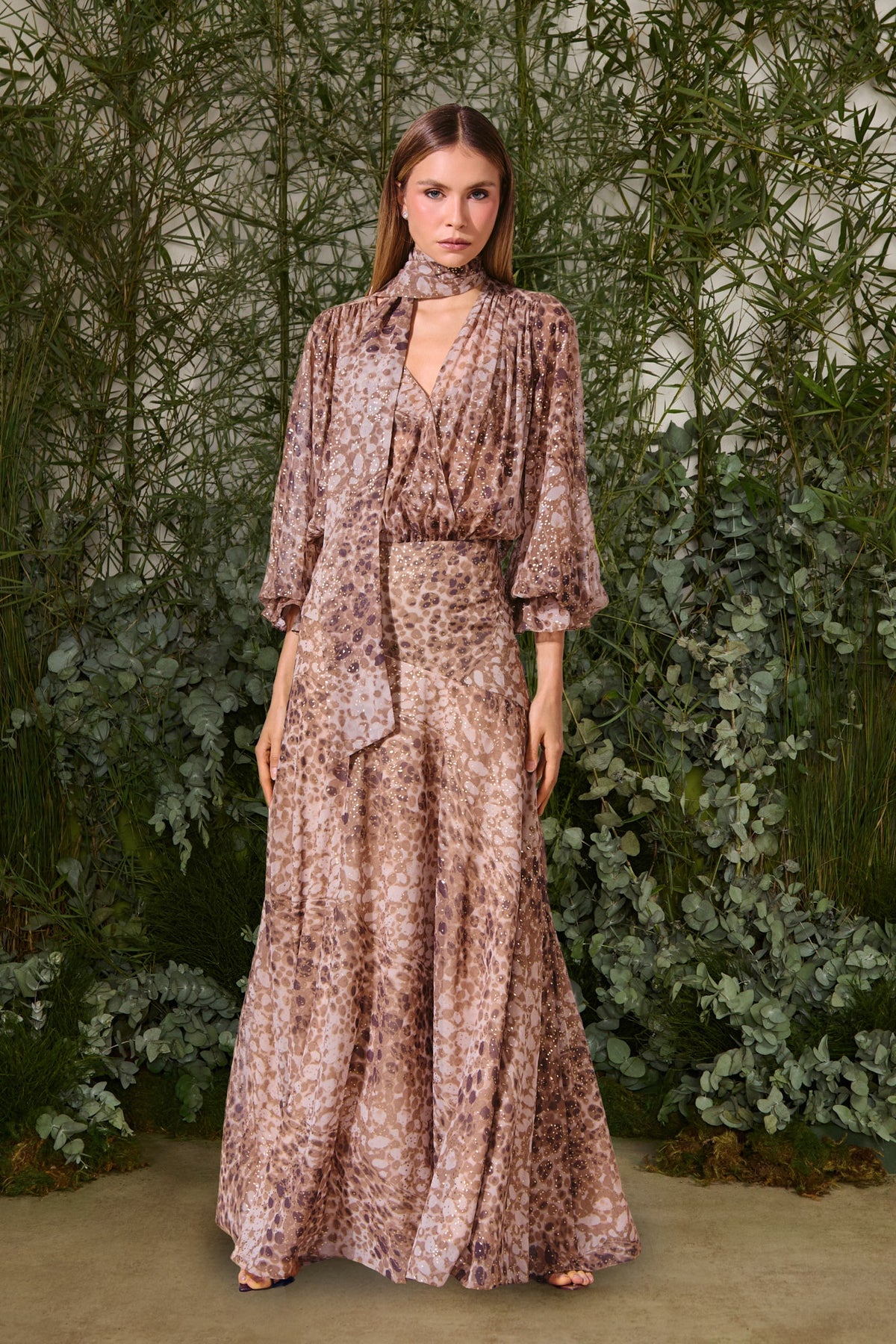 VESTIDO LONGO GISELLE ESTAMPADO COLEÇÃO VERÃO 27