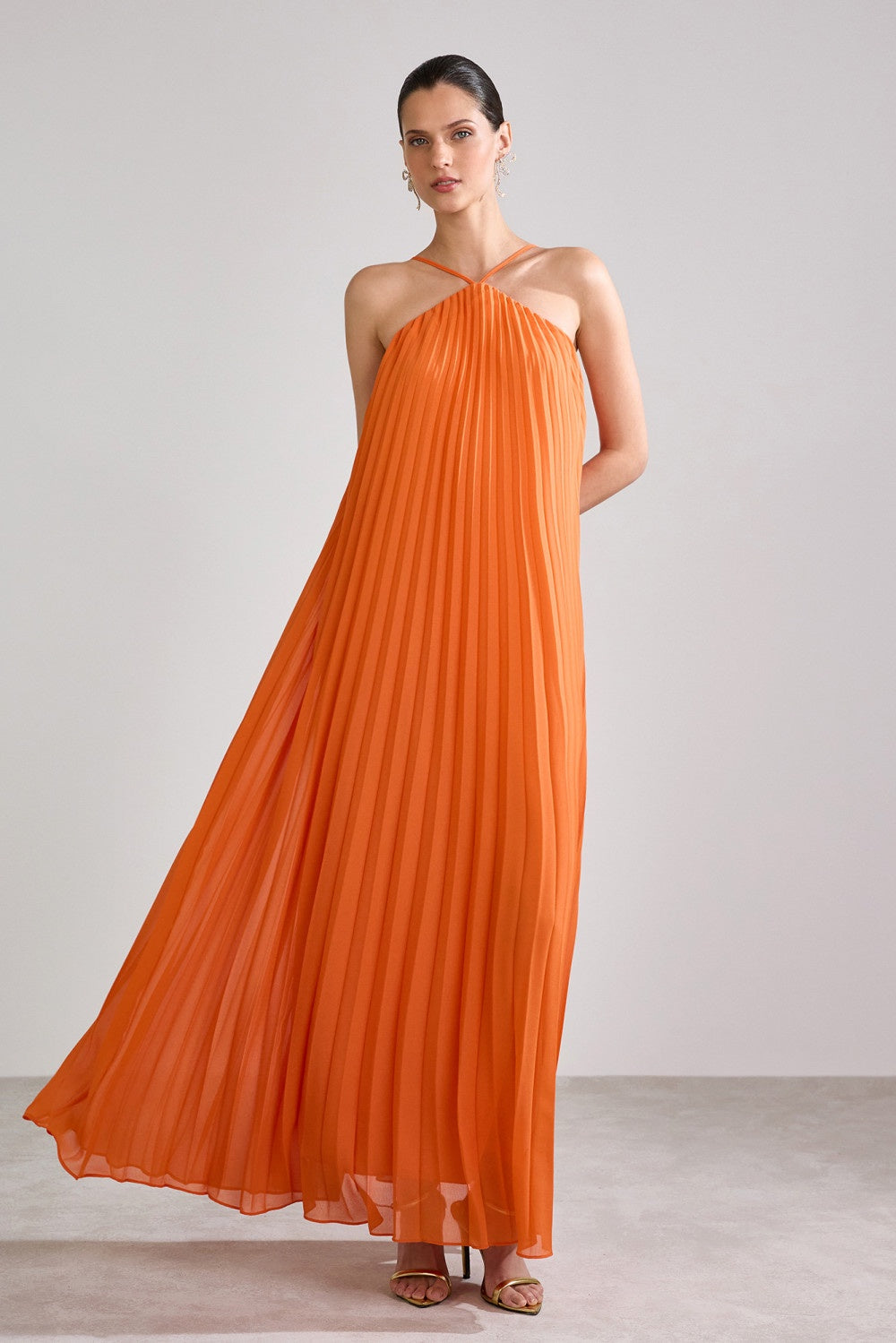 VESTIDO PLISSADO BELA COLEÇÃO VERÃO 26