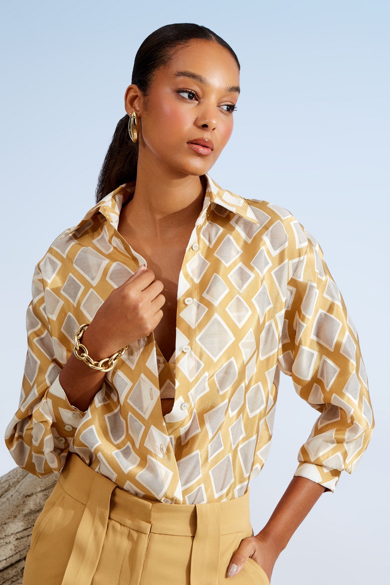 CAMISA DEVORE LOSANGOS COLEÇÃO ALTO VERÃO 26