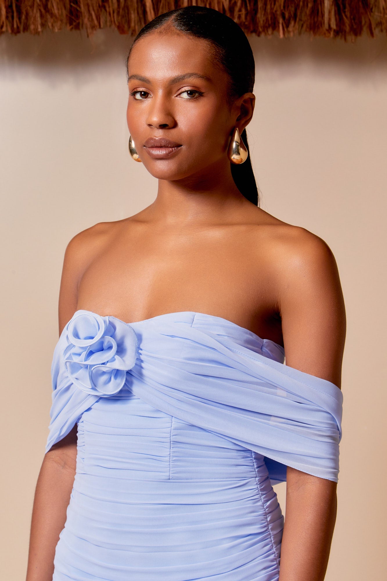 VESTIDO CURTO DETALHE DRAPE COLEÇAO ALTO VERÃO 25