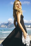 VESTIDO MIDI ACINTURADO RECORTE BUSTO DETALHES RENDA COLEÇÃO VERÃO 27