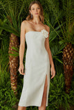 VESTIDO MIDI FENDA FLOR COLEÇÃO VERÃO 24