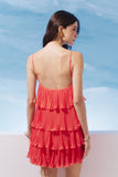 VESTIDO CURTO PLISSADO CAMADAS COLEÇÃO VERÃO 27