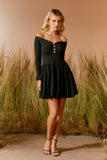 VESTIDO TRICOT BOTÕES STRASS COLEÇÃO VERÃO 26