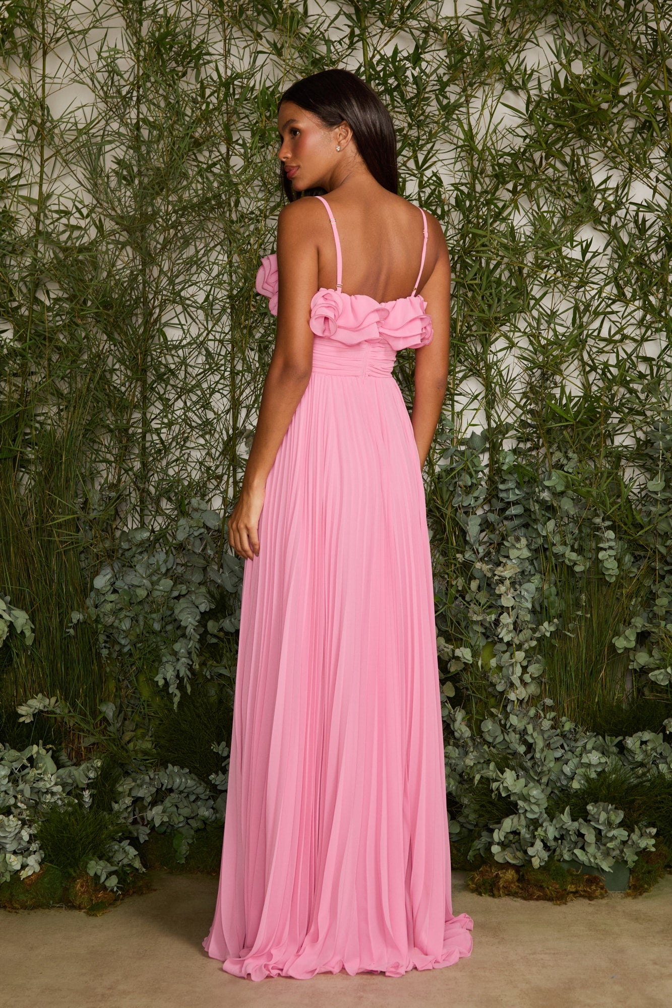 VESTIDO LONGO ISABELA BABADO COLEÇÃO VERÃO 27