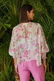 BLUSA ESTAMPA FLORAL INTUITIVO MANGA COLEÇÃO VERÃO 24