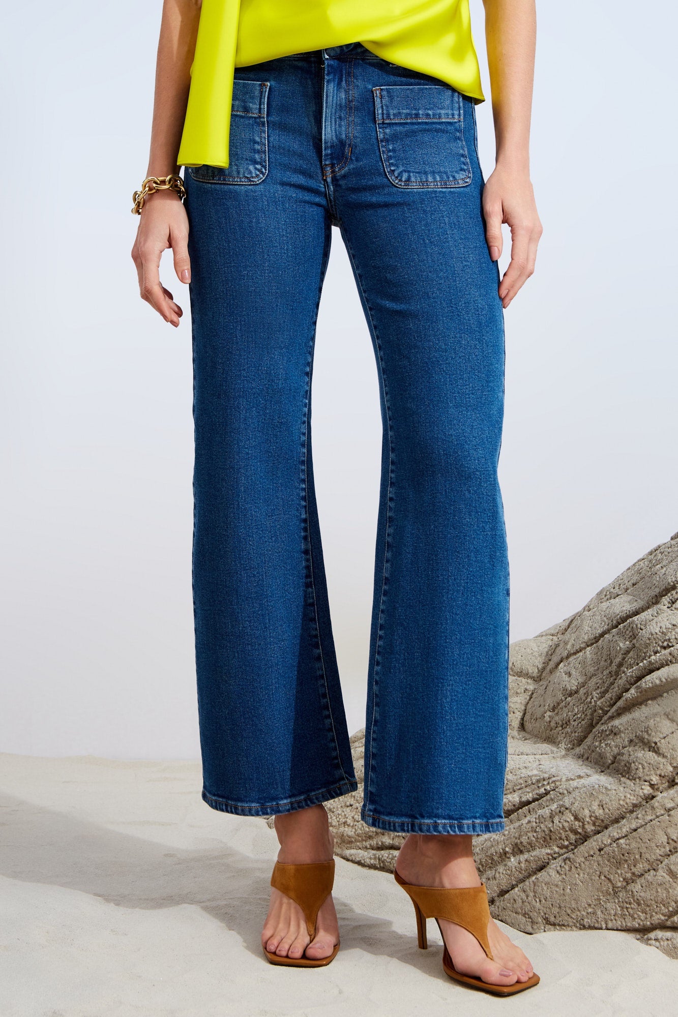 CALÇA JEANS BOLSOS FRENTE COLEÇÃO ALTO VERÃO 26