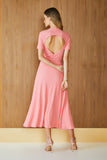 VESTIDO MIDI CANELADO MANGA FRANZIDA COLEÇÃO VERÃO 23