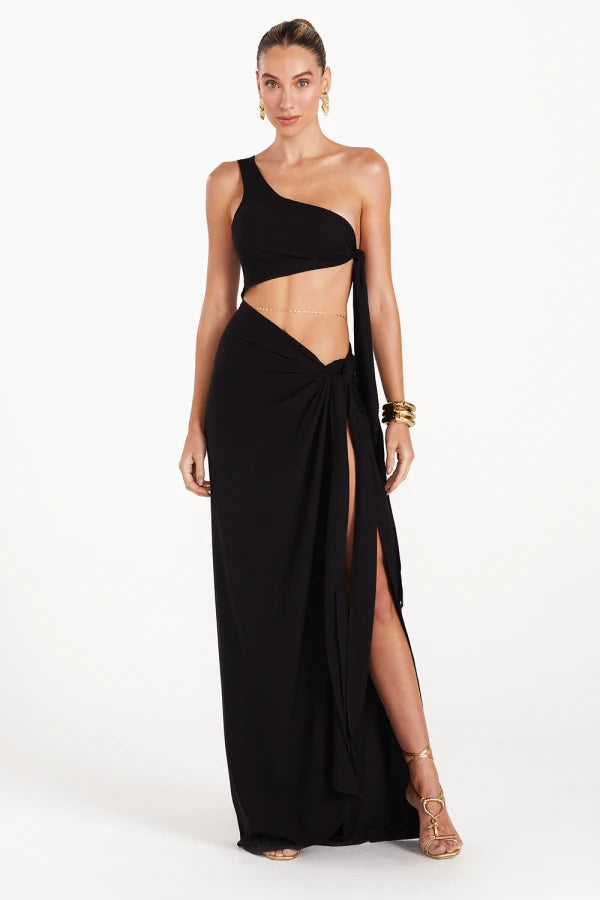 VESTIDO LONGO AMARRAÇÃO LATERAL COLEÇÃO VERÃO 23