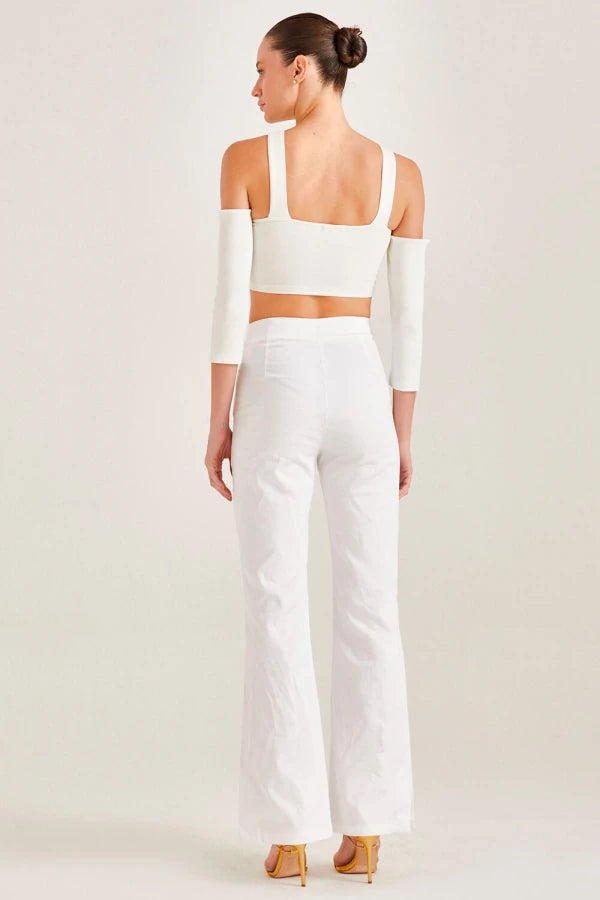 CONJUNTO DE CALÇA BOLSO CARGO LATERAL E CROPPED COM NÓ COLEÇÃO INVERNO 23