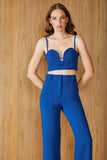 CONJUNTO DE TOP LACINHO ESTRUTURADO E CALÇA DETALHE BOLSOS COLEÇÃO VERÃO 23