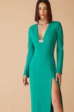 VESTIDO LONGO DECOTE EM V COLEÇÃO INVERNO 23