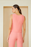 CONJUNTO DE BLUSA QUADRADO GOLA V E CALÇA ALFAIATARIA CINTURA ALTA COLEÇÃO ALTO VERÃO 23