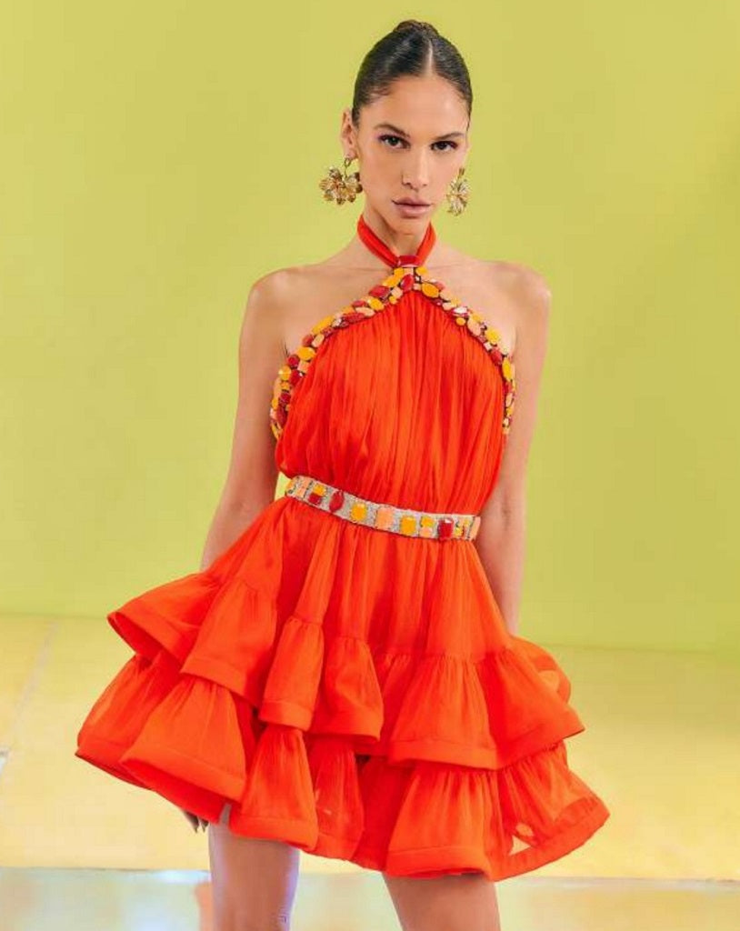 VESTIDO TRAPEZIO FRENTE UNICA COLEÇÃO VERÃO 23